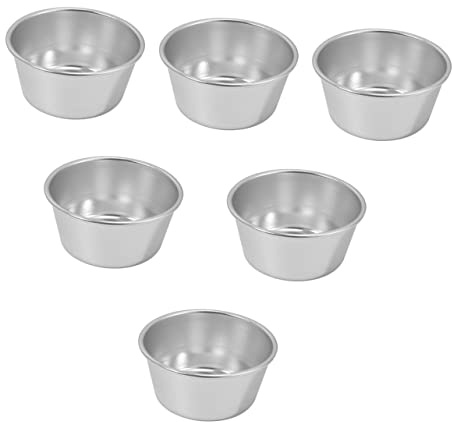 PRETYZOOM 6pcs Non-Stick Pudding Cups Heat Resistant Baking Molds for Pudding Muffins and Cakes for DIY Baking and Parties