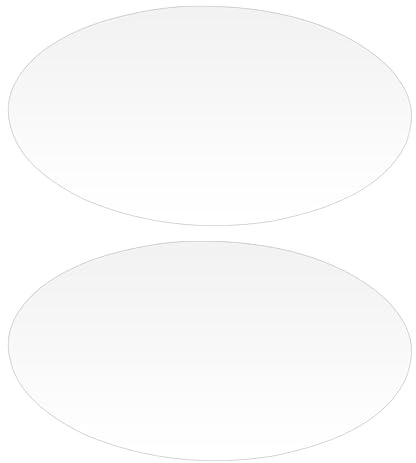 UPKOCH 2 Pezzi Adesivo Da Parete Acrilico Specchio Da Parete Ovale Autoadesivo Specchio 27X17 Cm Cosmetico Ovale Bagno Vanità Arredamento Plastica