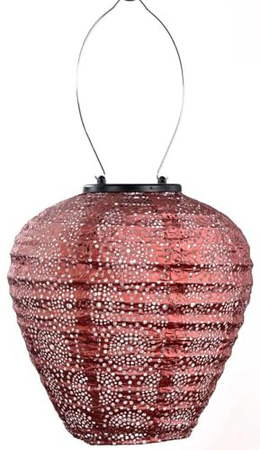 LUMIZ Solarlaterne - für Außen - Occult - Ballon - Gartenbeleuchtung - Solarlampen - Gartendeko - 20cm - Kupfer