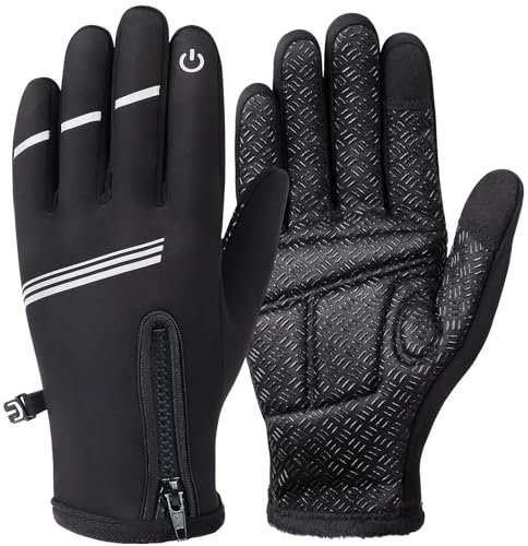 ADVIGO Fahrradhandschuhe Warme Winddichte Winter Radfahren Handschuhe rutschfeste Touchscreen Handschuhe MTB-Handschuhe Vollfinger Outdoor Sports Handschuhe Radsporthandschuhe für Herren Damen (M)