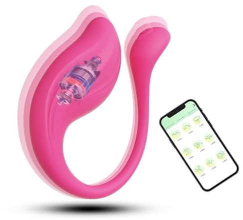Kuaecr G-Punkt Vibratoren mit APP Smart Vibro-Ei Silikon G-Spot Klitoris 9 Vibrationsmodi Vibratorensets Erotische Mini Training der Vaginalmuskeln Sexspielzeug für Frauen Paare（Rot）