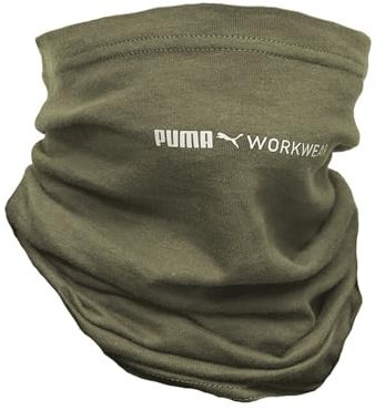 PUMA WORK WEAR - Scaldacollo multifunzione da donna e da uomo, scaldacollo, antivento, ideale per il lavoro all'aperto, oliva, Taglia unica