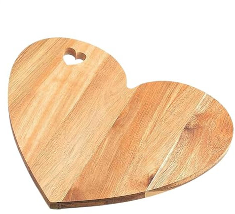 Heart Shaped Cutting Board, Wooden Bread Board, Wooden Charcuterie Board, Decorative Serving Platter Tray, Heart Shape Wooden Charcuterie Board for Meat, Cheese, and Vegetables