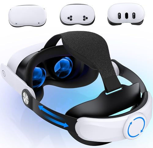 Elegamefy Headstrap für Meta Quest 3S/Quest 3/Quest 2 – Verbesserter Support VR Headstrap mit Quick-Switch-Reality-Design und Verstellrädern