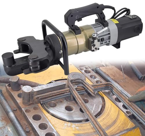 XCSCUK Elektrisch hydraulische Biegemaschine, tragbare Biegemaschine, Biegewinkel 0-90 Grad, für Baustellen, Eisenbahnbau (20to32mm)