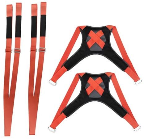 Cinghie mobili, avambraccio 2 persone, supporto per sollevamento pesi, 24 x 16 x 3 cm, regolabile e portatile, di supporto per carichi pesanti per mobili, materassi, rimorchi, kayak