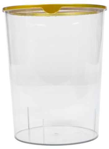 SOLUSTRE Cubo De Basura Redondo Transparente De Gran Capacidad De Plástico Resistente Para Hogar y Oficina, Contenedor Reciclaje Práctico y Funcional