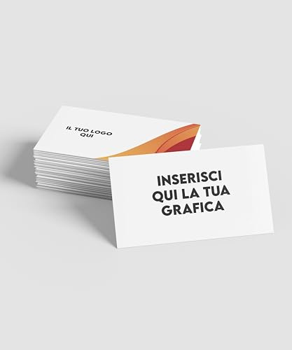 Biglietti da Visita Personalizzabili con Logo o Foto, Stampa Fronte Retro a Colori, Formato 85x55 mm, aziende, ufficio, professionisti, 100pezzi, 500pezzi, 1000 pezzi.