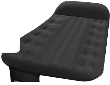 Luftbädd Bilrygg Uppblåsbar säng Uppblåsbar tjock luftkudde med en knapptryckning Bärbar bäddmadrass Lämplig bilsäng(Black)