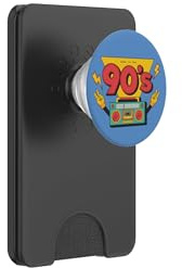 Hecho en los años 90 Retro Boombox Peace Sign Vintage 90s Lover PopSockets PopWallet para MagSafe