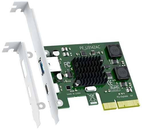 Chip 3142 della scheda di espansione PCIE X4 da 2 porte 10 Gb USB 3.1 Gen2 (tipo C e tipo A)