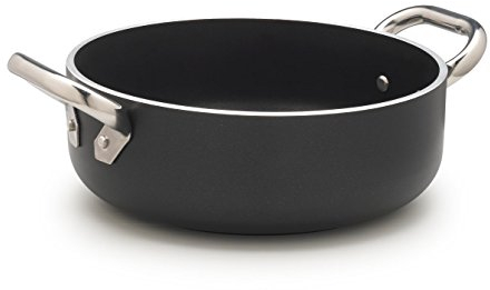 Pentole Agnelli AlBlack Casseruola Bassa in Alluminio