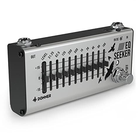 Donner EQ-Pedal, 10-Band Equalizer Pedal, EQ-Seeker für Gitarre und Bass, True Bypass