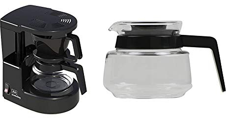 Melitta Aromaboy 1015-02, Kleine Filterkaffeemaschine mit Glaskanne, Schwarz Filter-Kaffeemaschine, Kunststoff & Aromaboy Glaskanne, schwarz