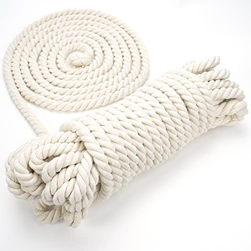 Filo di cotone macramè, 10 mm, robusto cotone macramè, per piante, appendiabiti da parete all'uncinetto, Bohemia Dream Catcher fai da te (16 m)