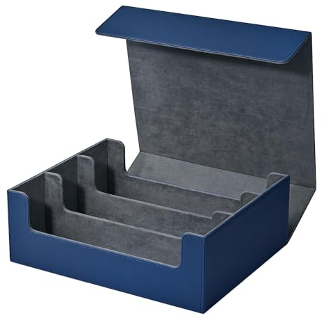 Deger Kartenaufbewahrungsbox für Sammelkarten, Kartendeck-Hülle für Mehr Als 1800 Karten mit Einzelhülle, Einfach zu Verwendende Blaue Aufbewahrungsbox