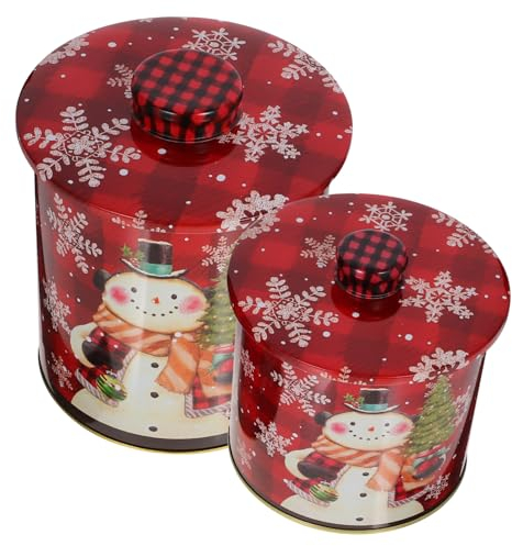 TOPBATHY 2pezzi Barattolo Per Biscotti e Dolci Per e Decorazioni Natalizie Per e Snack