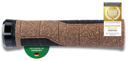 CONTEC Fahrrad-Griffe Merge Mountain Comfort, Kork, Ergonomische Passform, Für City & MTB, Kompatibel mit G-Link-System, braun, Paar