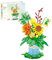 VannMold Sonnenblumenstrauß-Bauset mit Vase, 962 Stück, künstliche Blumen, botanische Kollektion für Zuhause und Büro, Dekoration für Kinder, Mutter, Ehefrau, Freundin