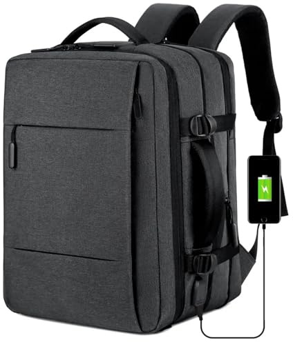 Lawaia Mochila Viaje 40L Bolso Hombre Portatil Mochila Mujer Mochila Impermeable Para Laptop Con Puerto USB Cabina Mochilas