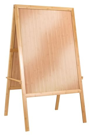 SPRINTIS Kundenstopper Holz A1, Doppelseitiger Plakatständer ausBambus, stilvoller Werbeaufsteller für Innen & geschütztenAußenbereich