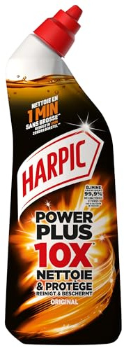 Harpic Power Plus Gel WC Désinfectant Original Nettoie et Protège 750ml