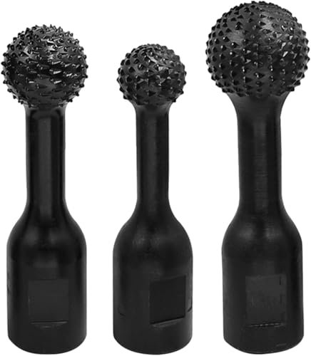 Lot de 3 fraises rotatives sphériques robustes pour meulage, travail du bois, sculpture