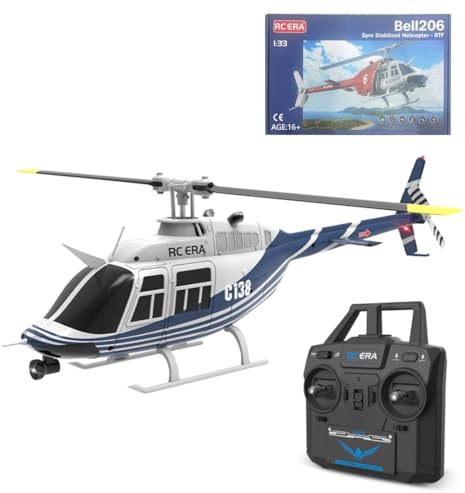 WANENGEDIY RC Helikopter mit optischer Flusspositionierung, RC ERA C138 1/33 2.4G 6CH Einzelrotor ohne Querruder Ferngesteuert Hubschrauber, RC-Flugzeug für Erwachsene and Anfänger