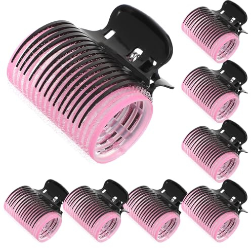 16 Stück Lockenwickler Set Hot Roller Clip Lockenwickler Klammern Clips Kunststoff Lockenstab Papilotten Klammern Lockenwicklers Groß Selbsthaftend Ersatz Lockenwicklers für Lange Mittlere Kurze Haare | Ersatz-Clip, Haarabschnitt-Styling-Werkzeug-Set, für Frauen und Mädchen, mühelose Locken Wellen