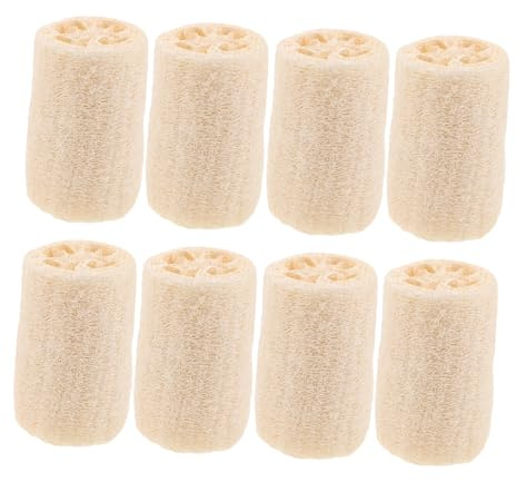 VALICLUD 8pièces Éponges Exfoliantes Luffa Naturel pour Bain Douche pour Corps Vaisselle Lot