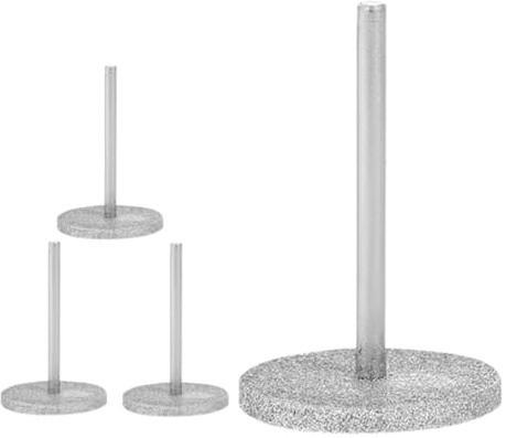 Set Punte per Fresa Unghie Professionale 4 Pezzi Argento | Uso Versatile, Alta Efficienza di Levigatura, Funzione di Pretrattamento, Design Portatile