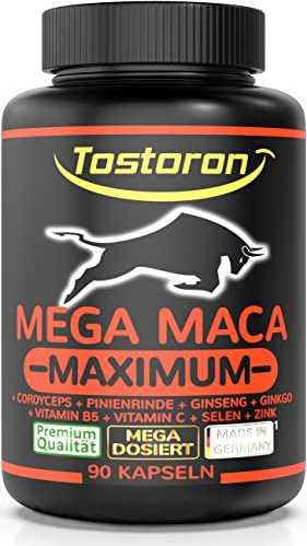 Tostoron MEGA MACA MAXIMUM hochdosiert - 90 Kapseln (1x76,6g)