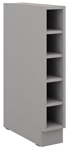 Unterschrank Regal 15 cm Bianca Grey Rose - Grau Küchenzeile Küchenblock