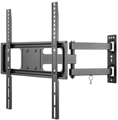 Goobay 49744 väggfäste 55 tum utdragbar och helt rörlig för TV och bildskärmar från 32 till 55 tum till 35 kg max. VESA 400 x 400, svart