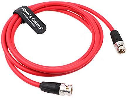 Alvin's Cables BNC mâle à mâle 12G HD SDI vidéo coaxial d'origine câble pour caméra vidéo 4K 1M Rouge