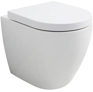 Stand-WC RIVO spülrandlos, weiß Tiefspüler inkl. WC-Sitz absenkbar und abnehmbar