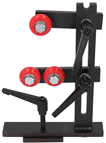 Support stable pour tournage sur bois, repose-outil de tournage en métal en forme de L, outil de tour à bois en fonte haute résistance et accessoires avec 3 roues de fixation pour pièces à arbre long