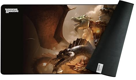 Konix Dungeons & Dragons Alfombrilla de ratón Gaming XXL 90 x 46 cm - Base Antideslizante - Diseño The Rise of Tiamat