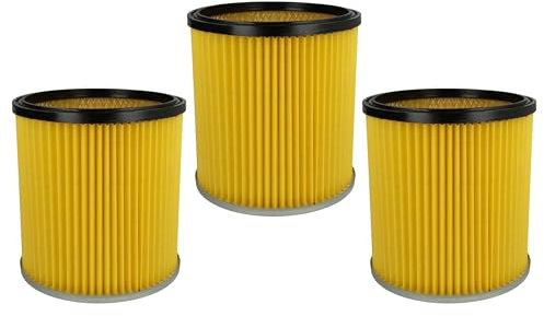 vhbw 3x filtro a pieghe piatte sostituisce Kärcher 6.414-354.0, 6.414-335.0 per aspirapolvere - Cartuccia filtrante, carta