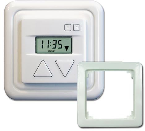 Duomatic 50 RZ Rolladensteuerung Zeitschaltuhr UP 7082/50RZ Jalousieschalter incl. Jung Zwischenrahmen (Jung ST550/CD500/CD Plus)