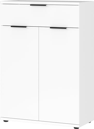 Germania Schuhschrank 2790-84, in Weiß, Platz für bis zu 15 Paar Schuhe, 75 x 108 x 37 cm (BxHxT)