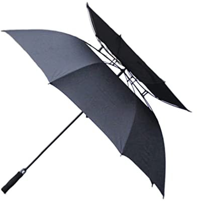 DRMEE Regenschirm Sturmfest Großer Golfschirm, 62 Zoll, Belüftet, Winddicht, Automatisch Öffnend, Doppelte Überdachung, Übergroße Haltbarkeit Umbrella Schirm (Color : C, Size : 108cm)