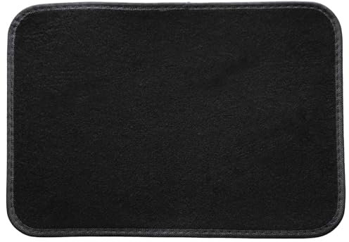 AUTOZOCO Alfombrilla Trasera de Moqueta Universales para Coche, para Parte Trasera Antideslizante, Diseño Lavable Zona Trasera vehículo, Alfombrilla automóvil, Moqueta, 44.5 x 31.5 cm, Negro