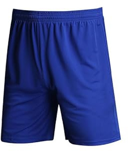 MIXLAC Boys PE Shorts Kids School Activewear Shorts Unisex Gym Football Sports Running Training Shorts Blue 12-13 Years