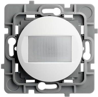 DEBFLEX - Casual Evo - Interruptor Automático con Detección de Movimiento 10A - Compatible con LED - Práctico y Económico - Soporte Metálico - Para Instalación Empotrada - Blanco