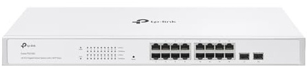 TP-Link Festa FS318G 16-Port Gigabit Switch mit 2 SFP-Steckplätzen, Kostenlose Cloud-Verwaltung, Static Routing, VLAN, ACL, IGMP Snooping, Lüfterloses Design