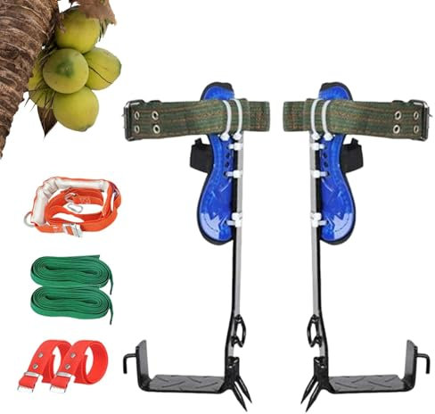 Kletterausrüstung Set – Kletterspitzen für Bäume, robustes Klettersporen-Set, verstellbare Baumkletternägel, Doppelkrallen-Baumkletterwerkzeug, rutschfest