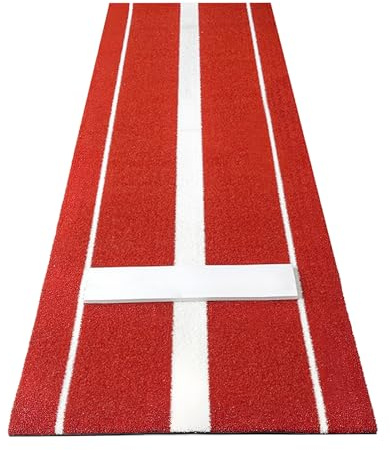 Wilitto 2024 Upgraded Version Softball Pitching Mat,10x3FT Softball Pitching Mound with Rubber and Powerline, Artificial Grass Softball Pitching Mound with Carry Strap for Baseball Pitchers Practice