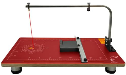 YHUEGH Hot Wire Form Cutting Machine, Vertical Hot Wire Foam Cutter with 38 * 58cm Red Table, Foams Tool Temperature 0-500℃ Adjusted, for Foams Sponge Pearl Cotton KT Board