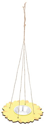 SUPVOX Mangeoires À Oiseaux en Bois pour Lextérieur Mangeoires À Oiseaux Suspendues pour Lextérieur Mangeoire À De Jardin Attrayante Support De Conception De Fleur